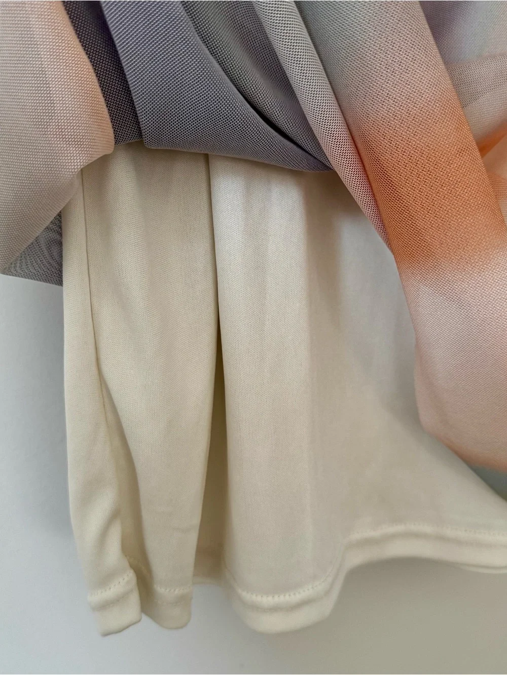 NWT Zara Strapless Printed Ruched Tulle Mesh Midi Dress, Cream Watercolor – L